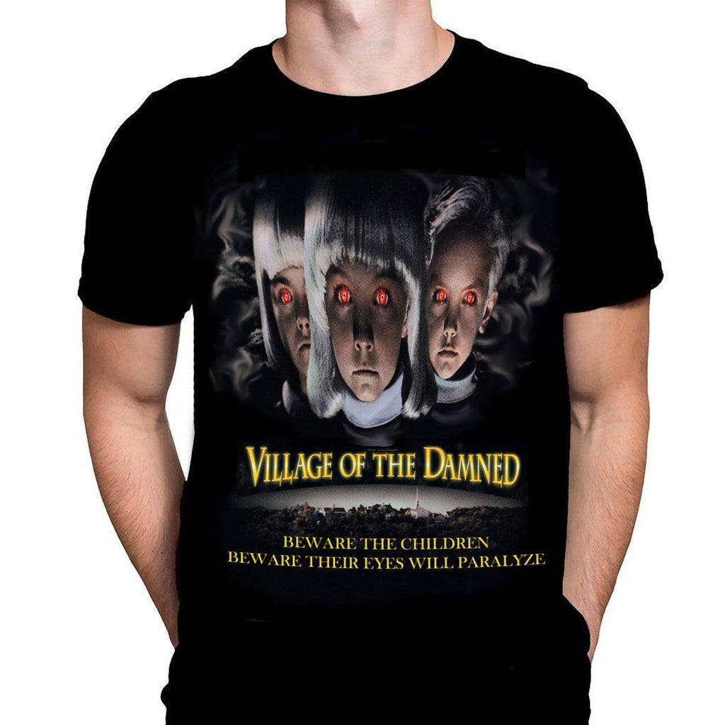 Village Of The Damned - Classic Horror - Movie Art - T-Shirt - Wild Star Hearts 