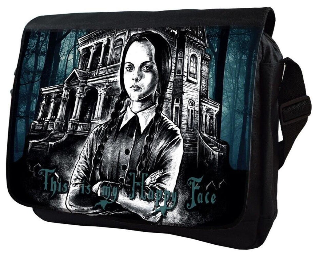 WEDNESDAY HAPPY FACE - Messenger Bag by Darkside - Wild Star Hearts 