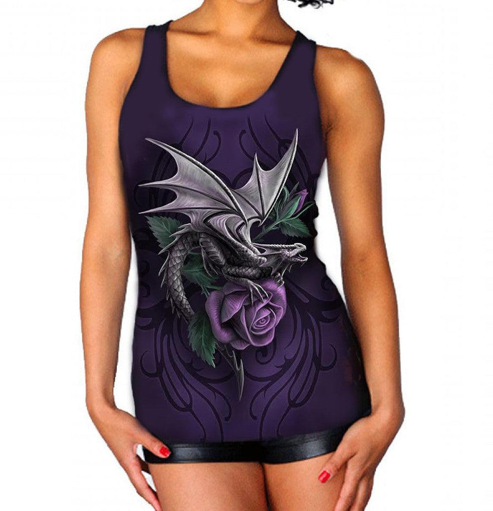 Image of Front of Goth top on Model