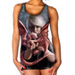 Image of Front of Goth top on Model