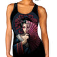 WILD STAR - GEISHA SKULL - Women's Vest Top by Anne Stokes - Wild Star Hearts 