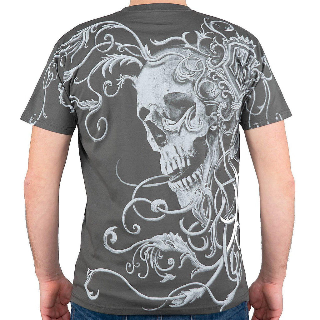Wild Star Hearts - Engraved Skull - Men's T-Shirt - Wild Star Hearts 