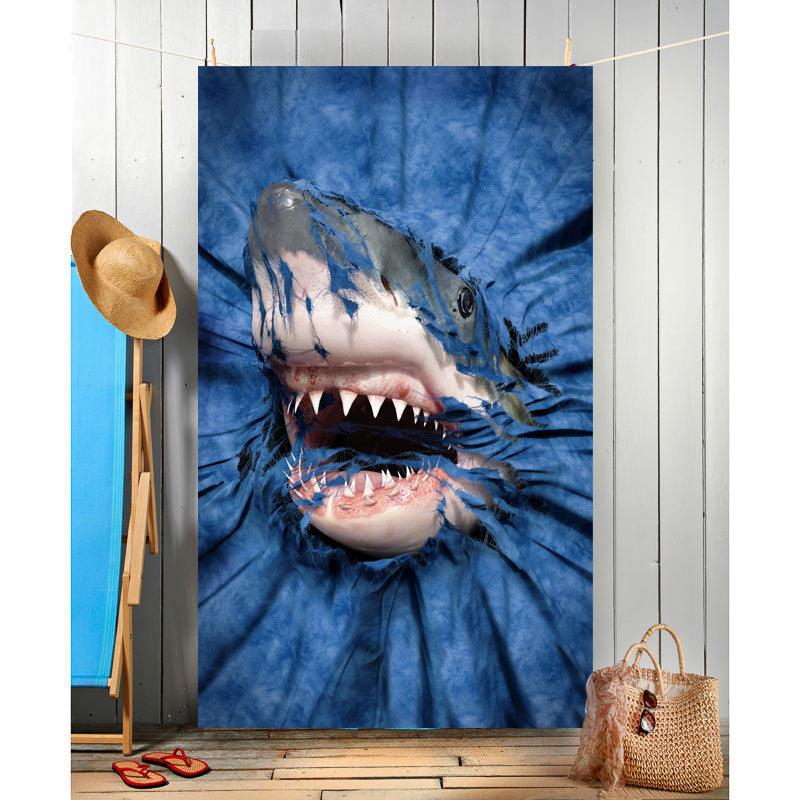Image of Shark Rip-Thru Beach Towel