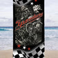 Wild Star Hearts - Speedway Chequered Flag - Beach Towel - Wild Star Hearts 