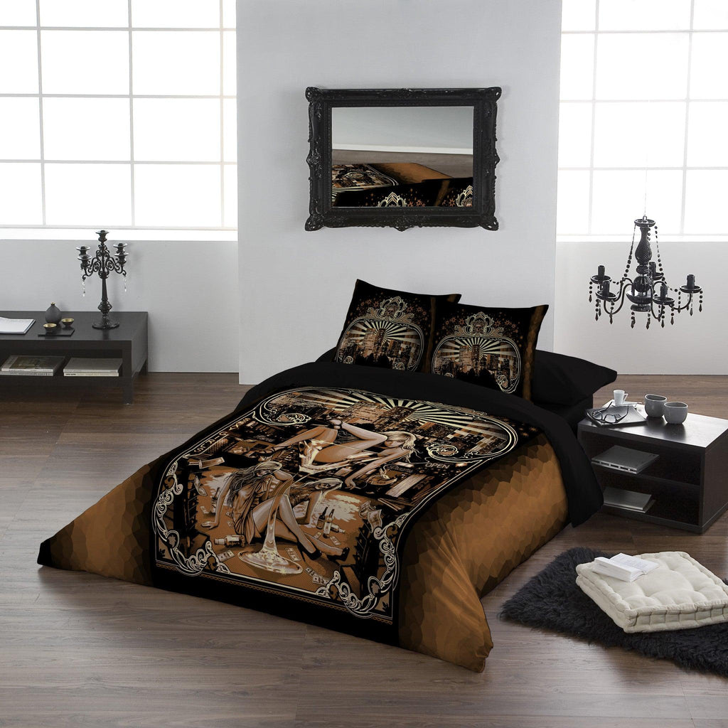 Image of Duvet Cover shown on a Bed