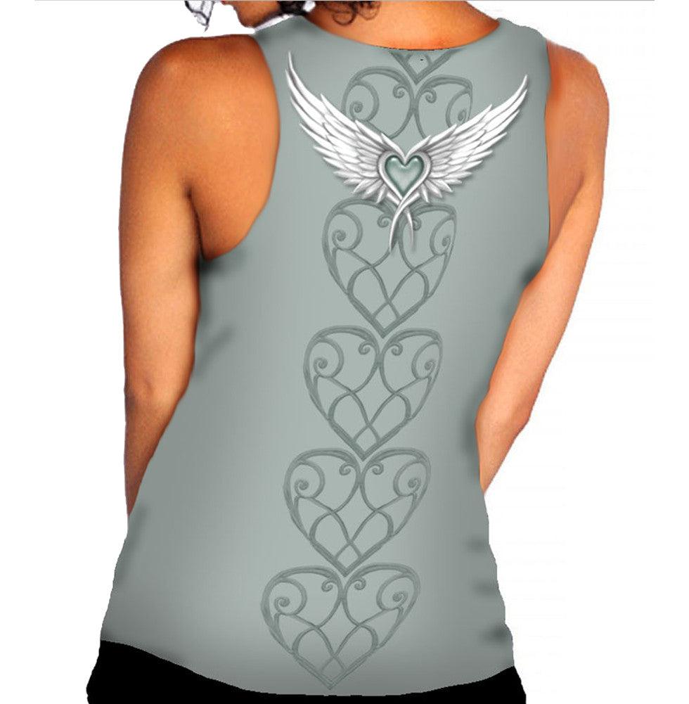 Image of Back of Goth Top on Model