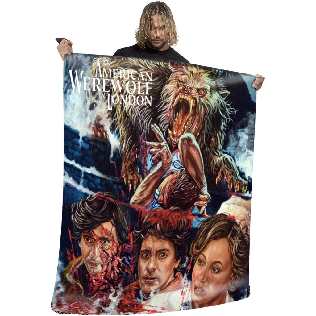 WSH - American Of Werewolf In London - Fleece Blanket / Throw / Tapestry - Wild Star Hearts 