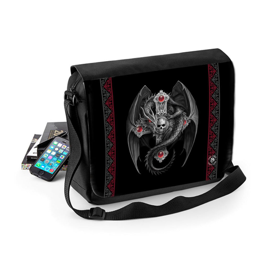 WSH - Gothic Dragon - Messenger Bag featuring artwork by Anne Stokes - Wild Star Hearts 